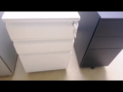 Cabinet en acier de piédestal de bureau de piédestal mobile de tiroir du cou 3 d'oie 0.6mm