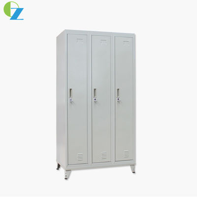 Changing Room Furniture Office Furniture Steel Employee Storage Lockers 3 Door