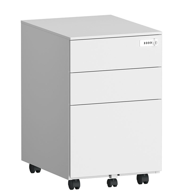 Slim Side Open 3 Drawer Steel Office Mobile Pedestal Cabinets Manufacturers