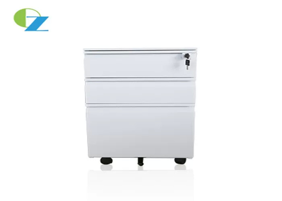 Office Steel 3 Drawer Mobile File Cabinet Adjustable Hanging Divider Bar In Bottom