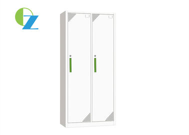 KD Structure Steel Cupboard With Locker , 2 Door Staff Clothes Cabinet