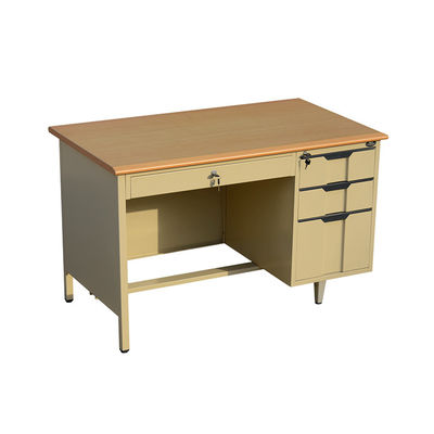 Office Workstation Desk H750*W1200*D600MM Stable Cold Pressed Plates Environmentally Friendly Plastic Powder Raw Materials  Any RAL Color 50kg Weight